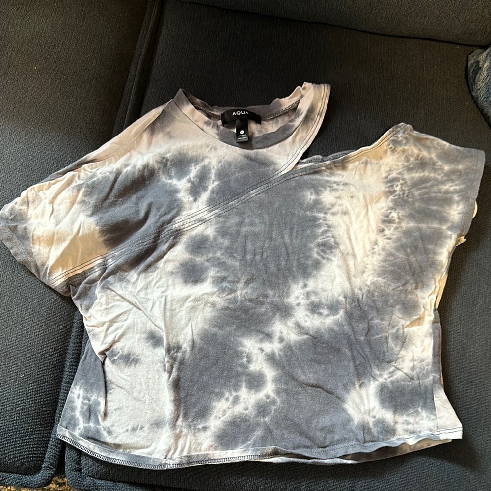 Gray Tie-Dye Women's Top
